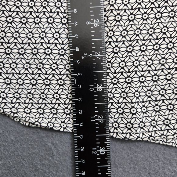 Ann Taylor LOFT Women XL Geometric Long Sleeve V Neck Tunic Blouse - Picture 10 of 12